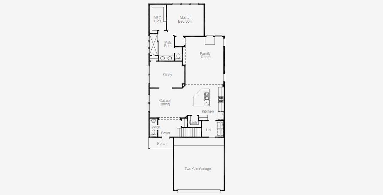 2D floor plan layout of this home in Heartland 40', Crandall, TX (Image 2).