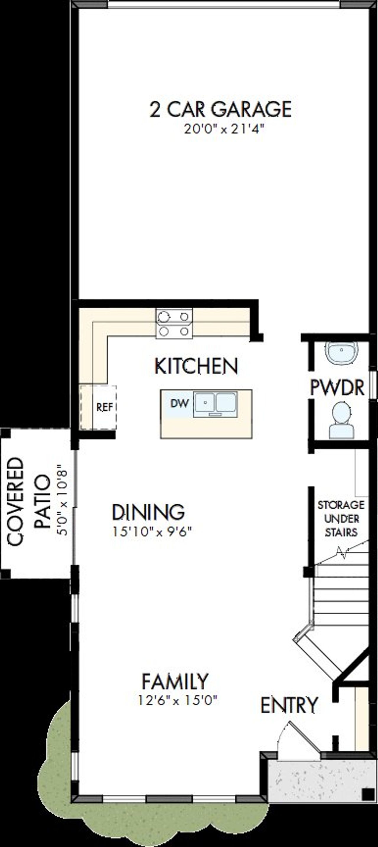 2D floor plan layout of this home in Revel Crossing at Wolf Ranch – The Ascent Collection, Colorado Springs, CO (Image 2).