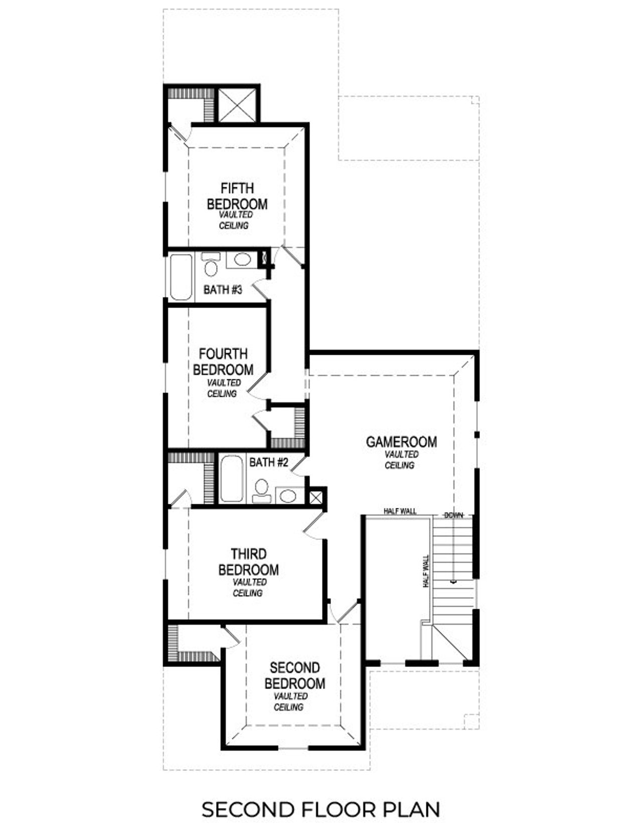 2D floor plan layout of this home in The Meadows, Denton, TX (Image 2).