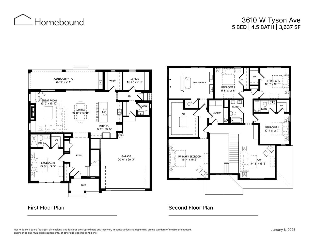 2D floor plan layout of this home in , Tampa, FL (Image 2).