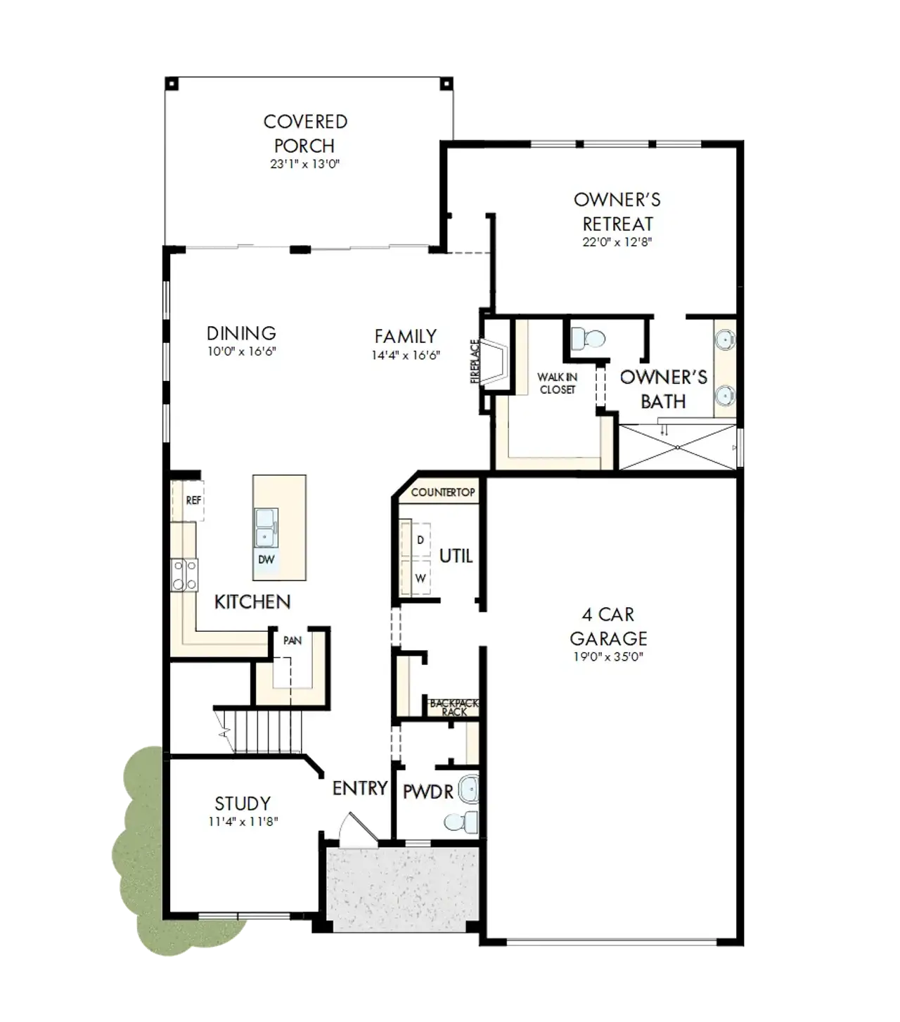 2D floor plan layout of this home in Headwaters 60' - Executive Series, Dripping Springs, TX (Image 2). 2D floor plan layout of this home in Headwaters 60' - Executive Series, Dripping Springs, TX (Image 2).