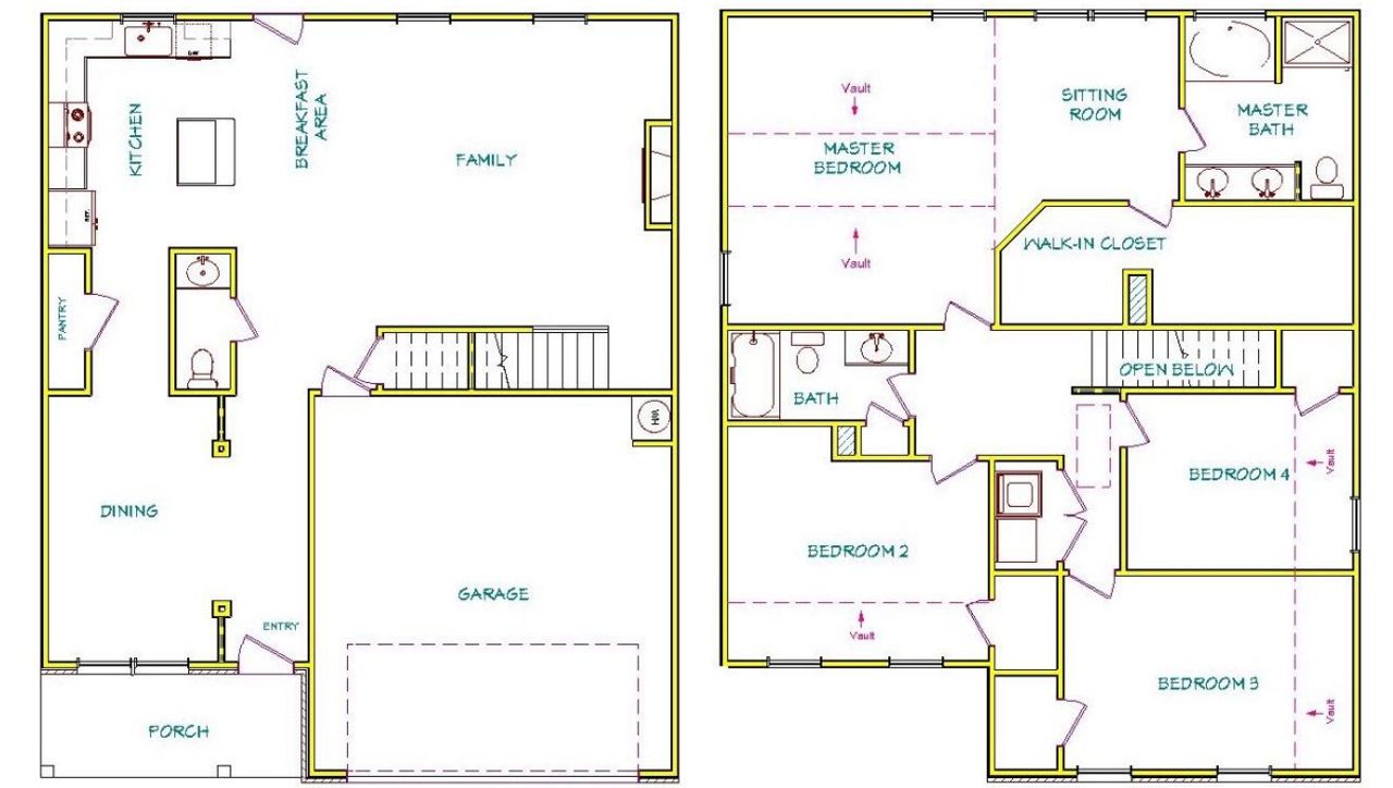 2D floor plan layout for the Holly by Capshaw in Garden Walk, Jackson, GA (Image 2). 2D floor plan layout for the Holly by Capshaw in Garden Walk, Jackson, GA (Image 2).