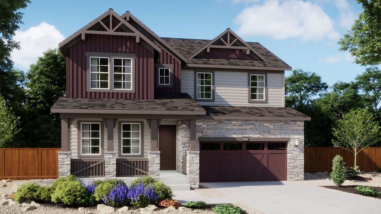 Representative exterior photo of a completed home built from the 4006 by Risewell Homes in The Manors Collection at Golden Overlook, Golden, CO (Image 2).