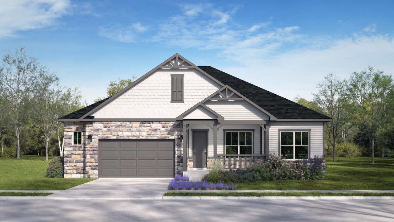 Representative exterior photo of a completed home built from the Julesburg by D.R. Horton in Vantage, Berthoud, CO (Image 2).