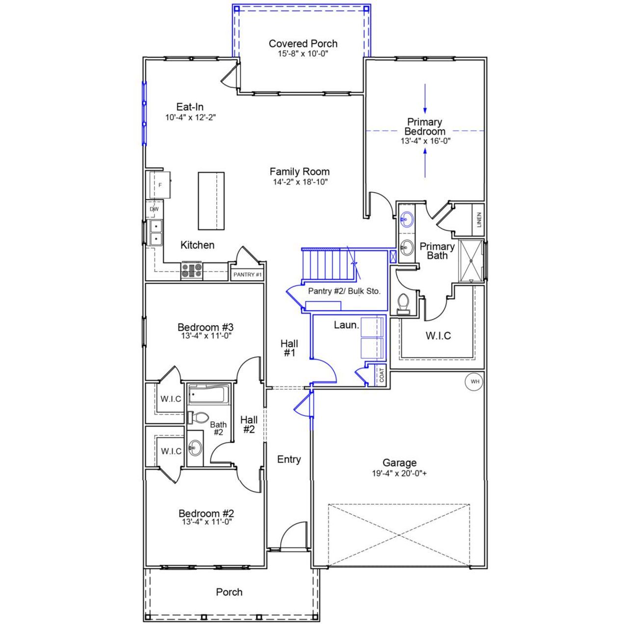 2D floor plan layout of this home in Allston Park, Calabash, NC (Image 2).