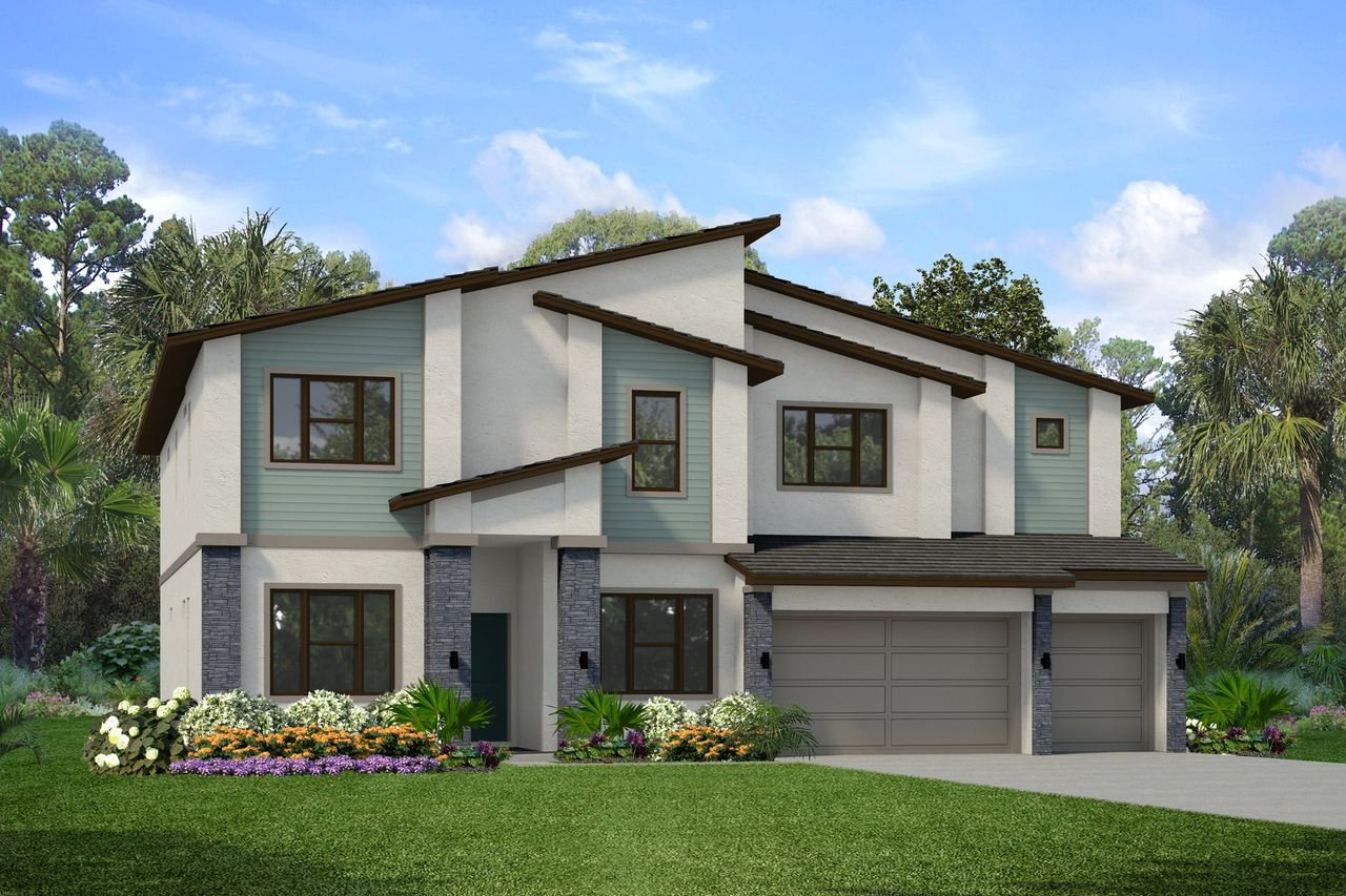 Representative exterior photo of a completed home built from the Seacoast II by Park Square Residential in Elevated at Sonoma Resort, Kissimmee, FL (Image 2). Representative exterior photo of a completed home built from the Seacoast II by Park Square Residential in Elevated at Sonoma Resort, Kissimmee, FL (Image 2).