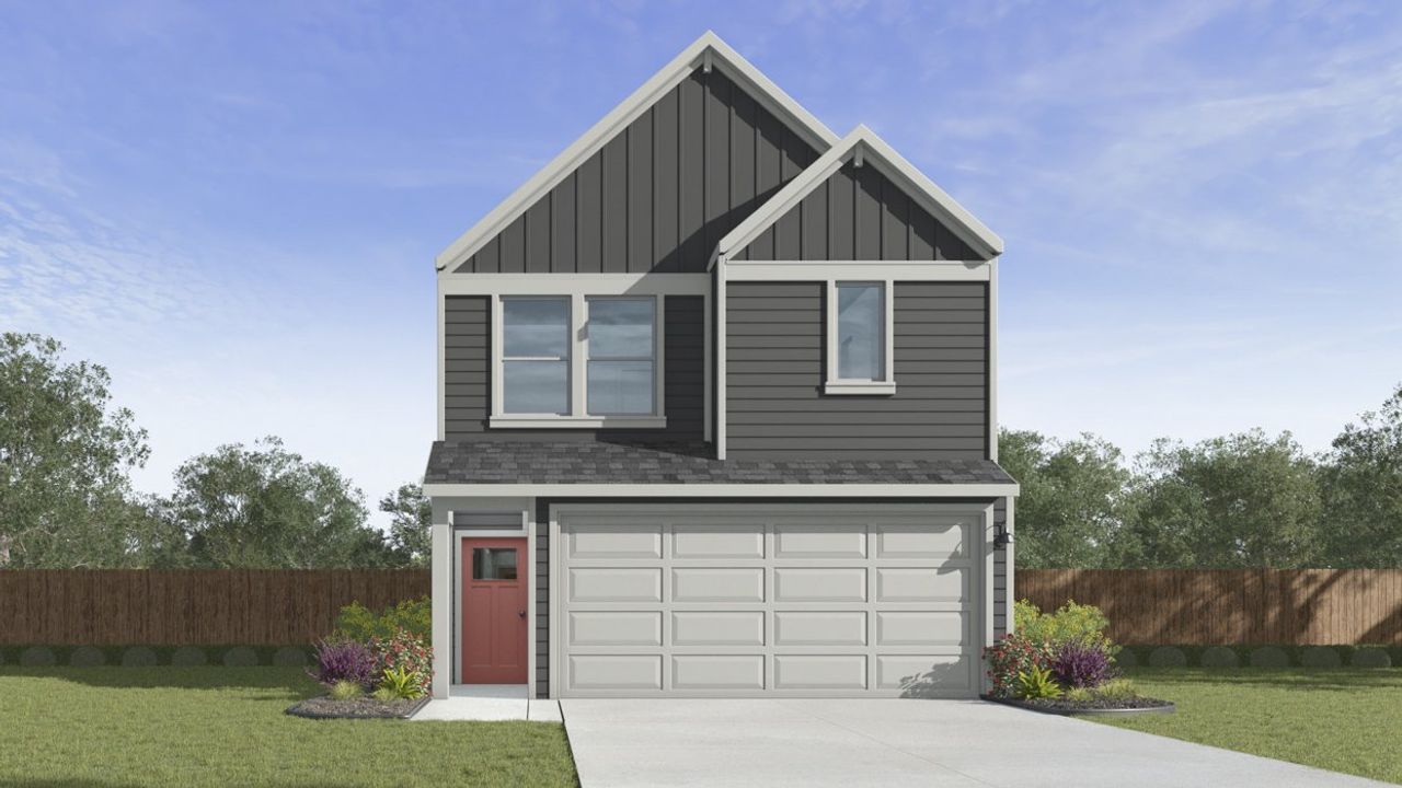 Representative exterior photo of a completed home built from the Celeste by D.R. Horton in Arbor Trails South, Princeton, TX (Image 2). Representative exterior photo of a completed home built from the Celeste by D.R. Horton in Arbor Trails South, Princeton, TX (Image 2).