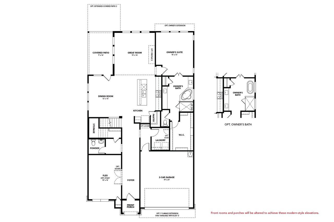 2D floor plan layout of this home in Preserve at Lakeside Meadows, Pflugerville, TX (Image 2).