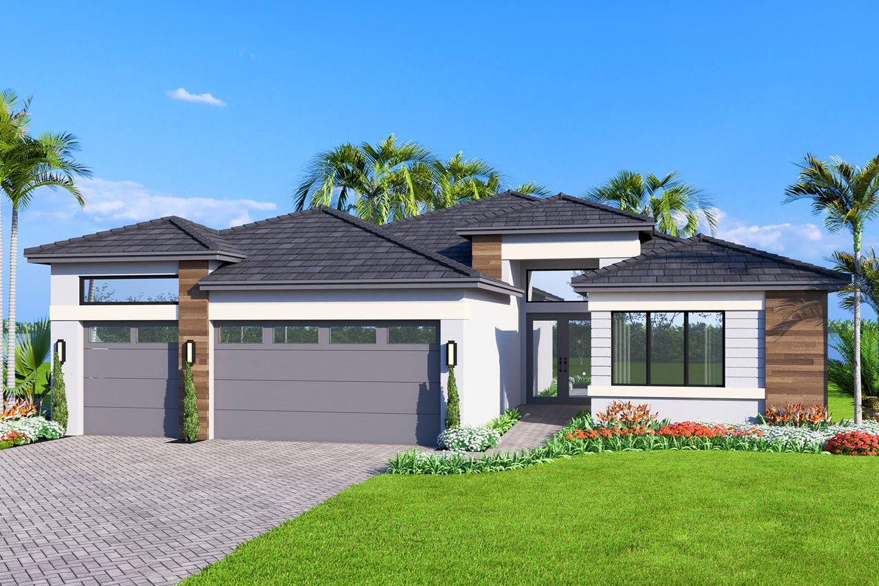 Representative exterior photo of a completed home built from the Sophia by GL Homes in Valencia Vista at Riverland, Port St. Lucie, FL (Image 2).