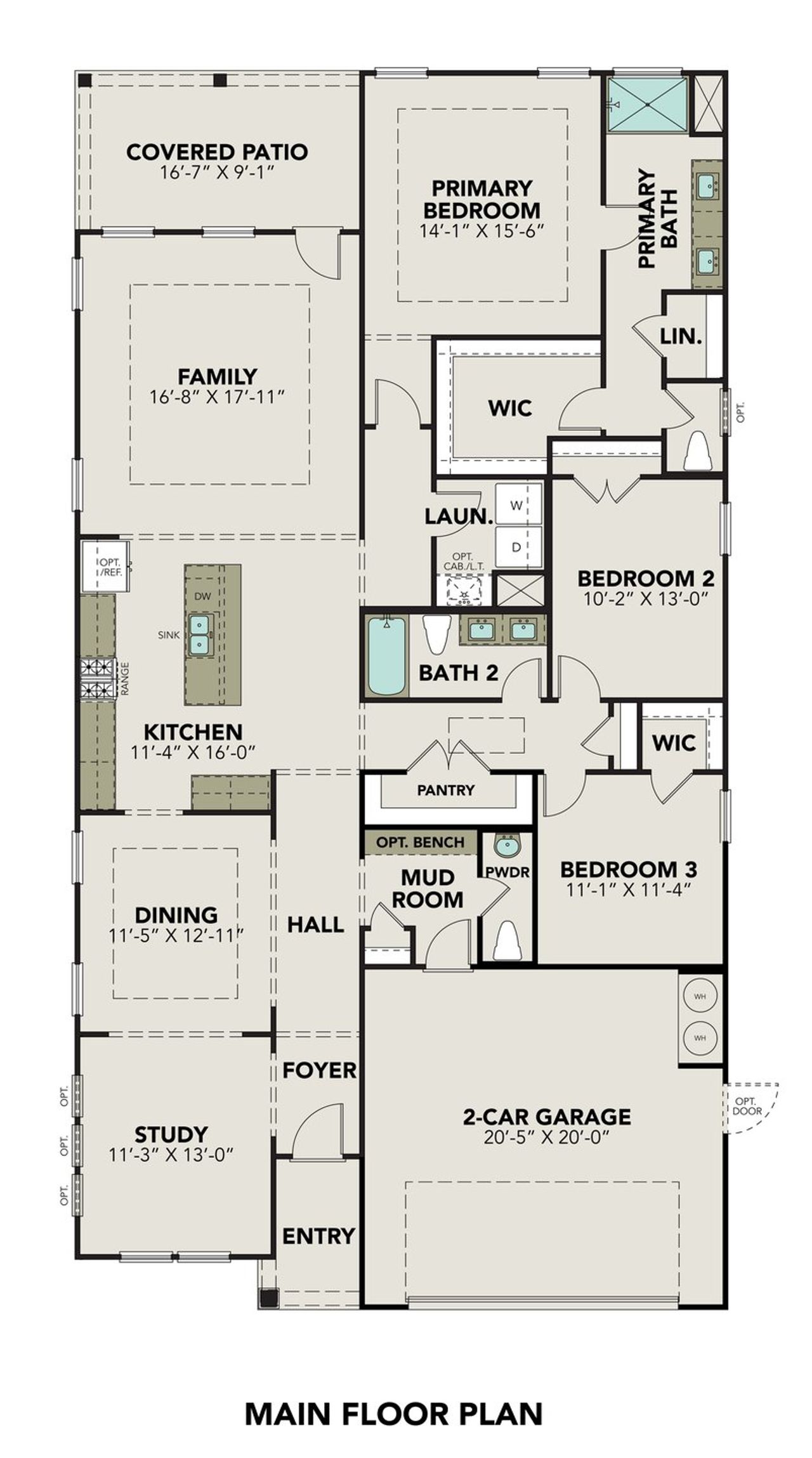 2D floor plan layout for the The Glenwood D by Davidson Homes LLC in Rayburn Valley, San Antonio, TX (Image 2). 2D floor plan layout for the The Glenwood D by Davidson Homes LLC in Rayburn Valley, San Antonio, TX (Image 2).