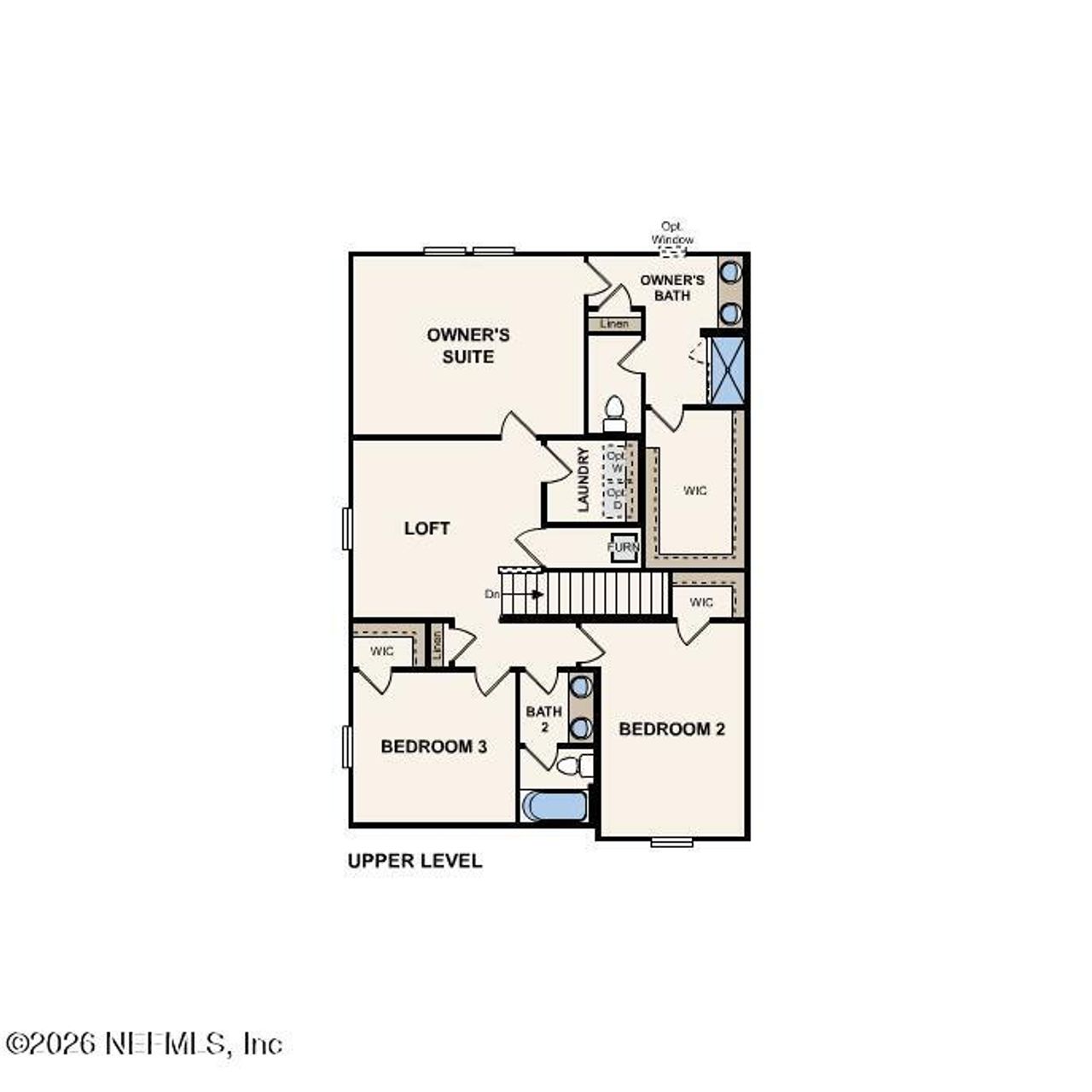 2D floor plan layout of this home in , Jacksonville, FL (Image 2).