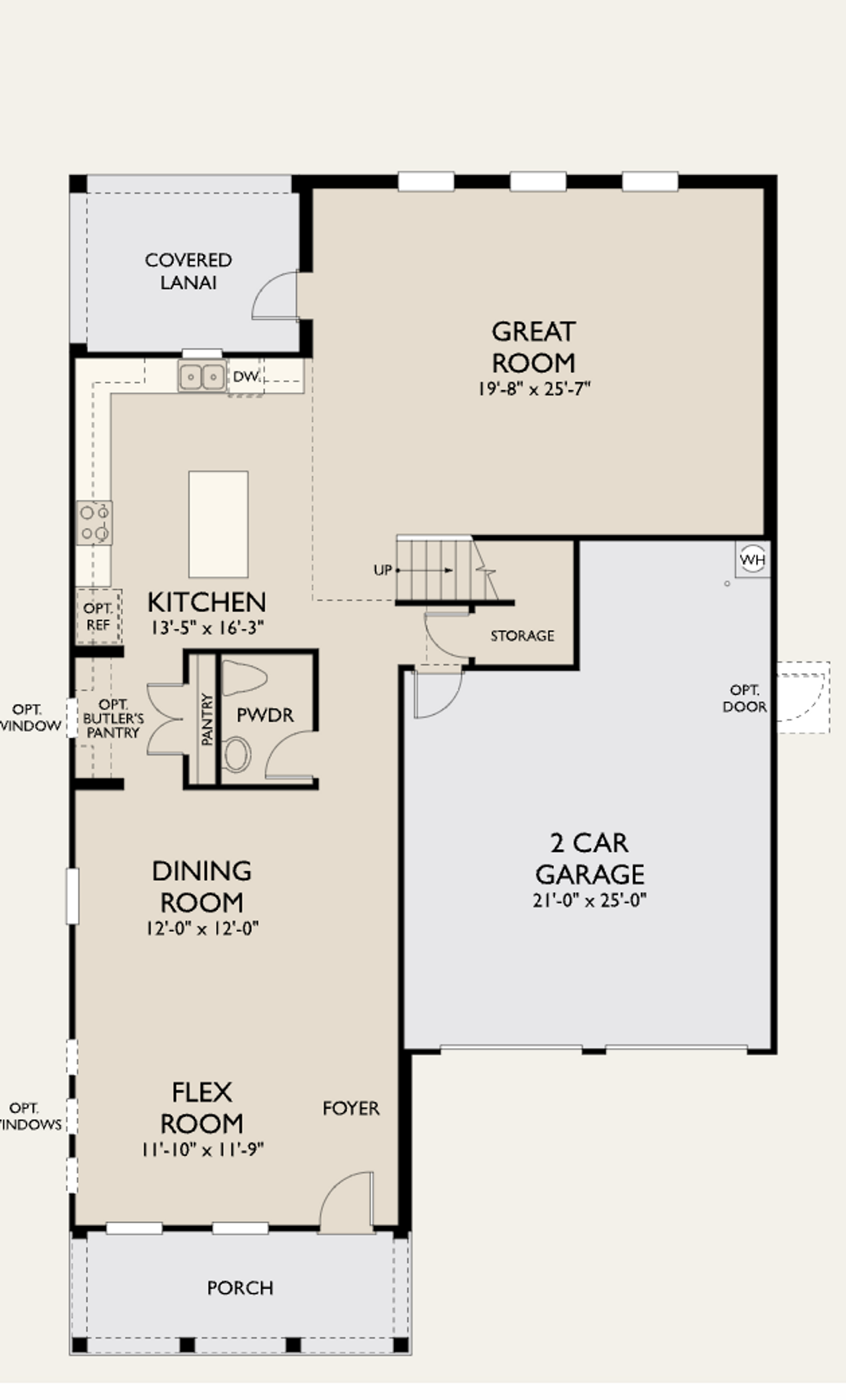 2D floor plan layout for the Griffin II by Ashton Woods in Northlake Traditional, Winter Garden, FL (Image 2). 2D floor plan layout for the Griffin II by Ashton Woods in Northlake Traditional, Winter Garden, FL (Image 2).