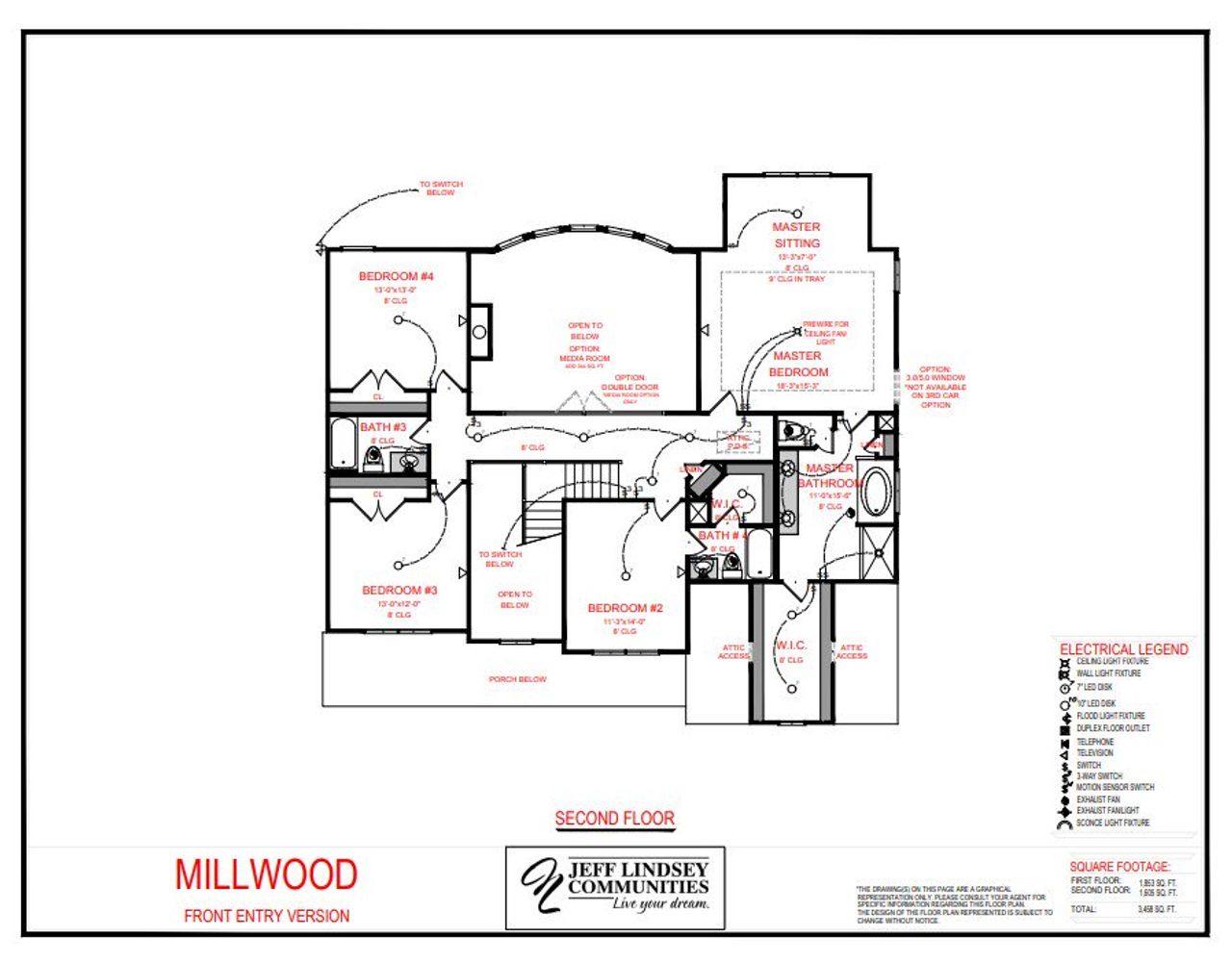 2D floor plan layout for the Millwood A by Jeff Lindsey Communities in Welch Farms, Senoia, GA (Image 2). 2D floor plan layout for the Millwood A by Jeff Lindsey Communities in Welch Farms, Senoia, GA (Image 2).