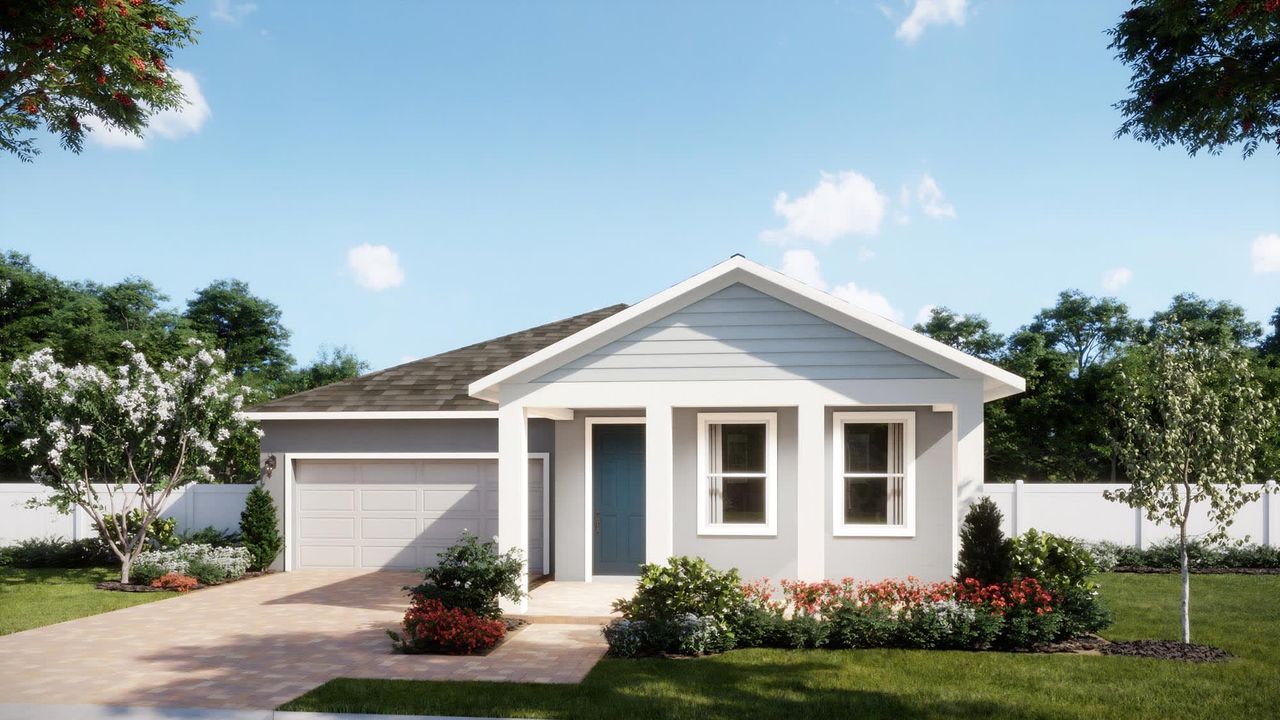 Transitional Elevation - Myrtle | Oakview | New Homes in Apopka, FL | Landsea Homes