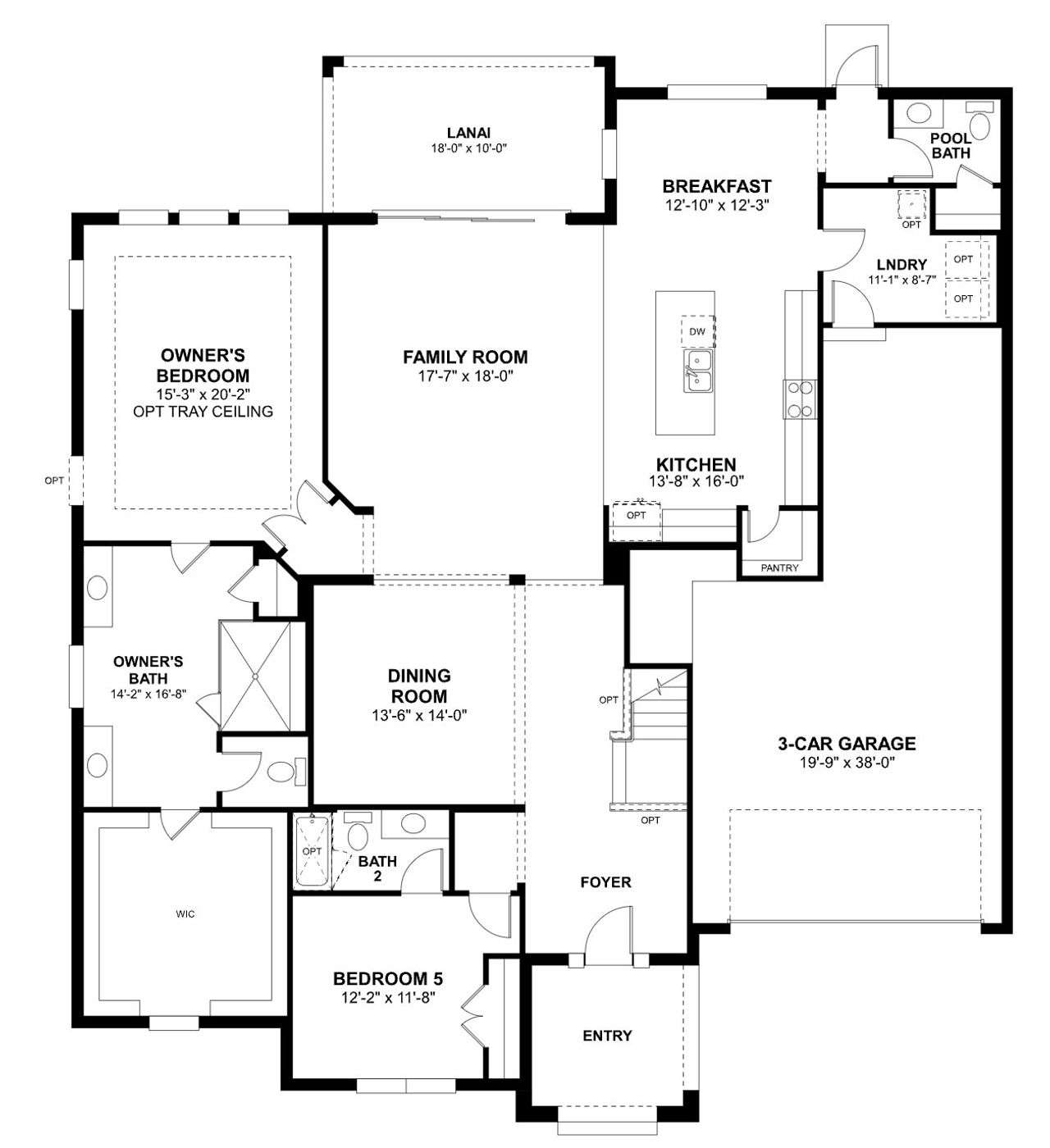 2D floor plan layout of this home in Solace at Corner Lake, Orlando, FL (Image 2). 2D floor plan layout of this home in Solace at Corner Lake, Orlando, FL (Image 2).
