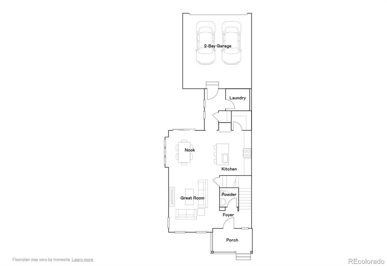 2D floor plan layout of this home in Timber Lark, Fort Collins, CO (Image 2).