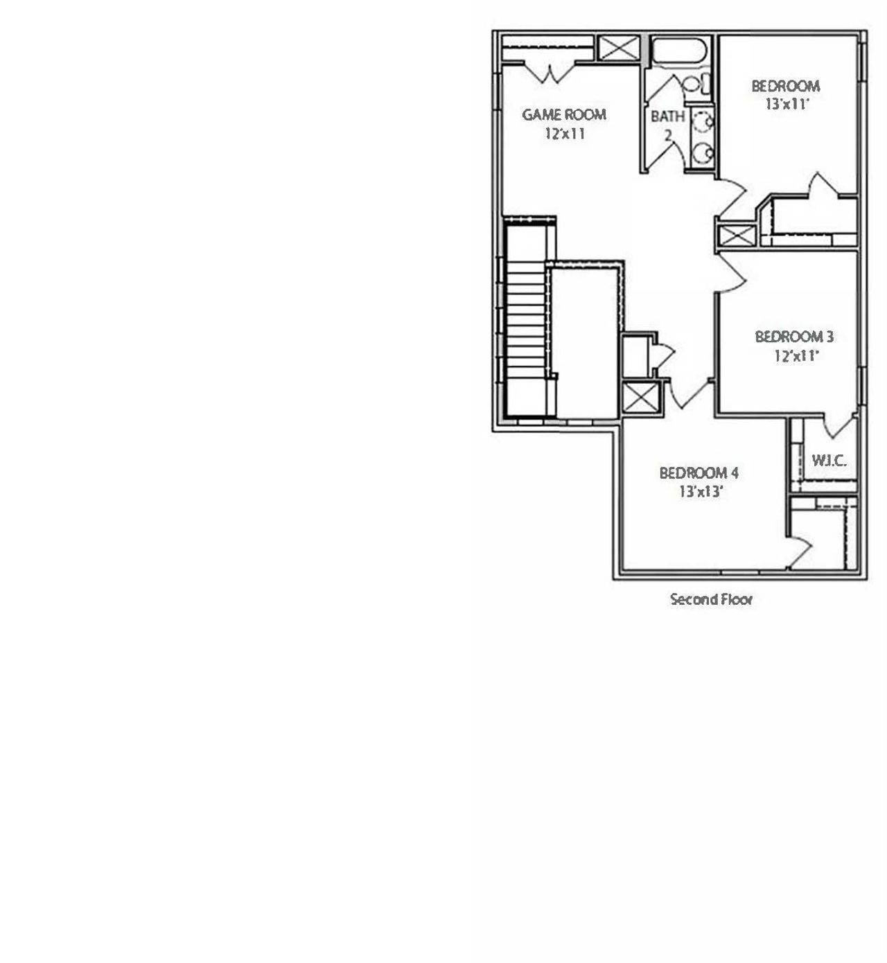 2D floor plan layout of this home in Audubon, Magnolia, TX (Image 2).