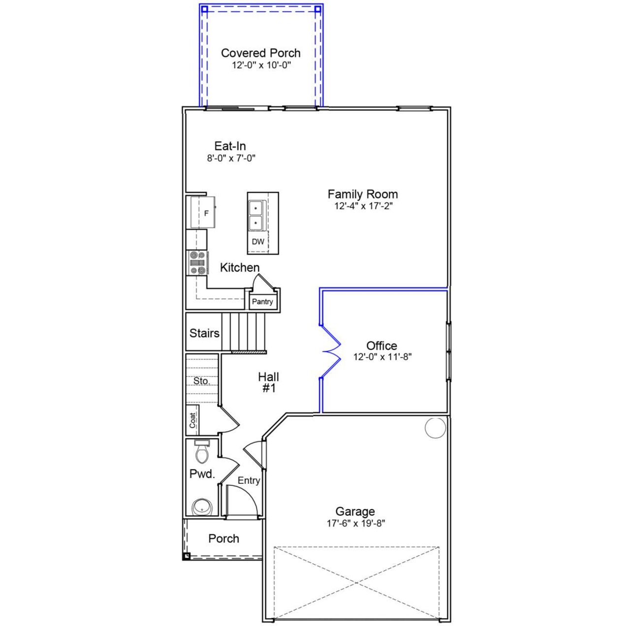 2D floor plan layout of this home in Central Creek, Goose Creek, SC (Image 2).