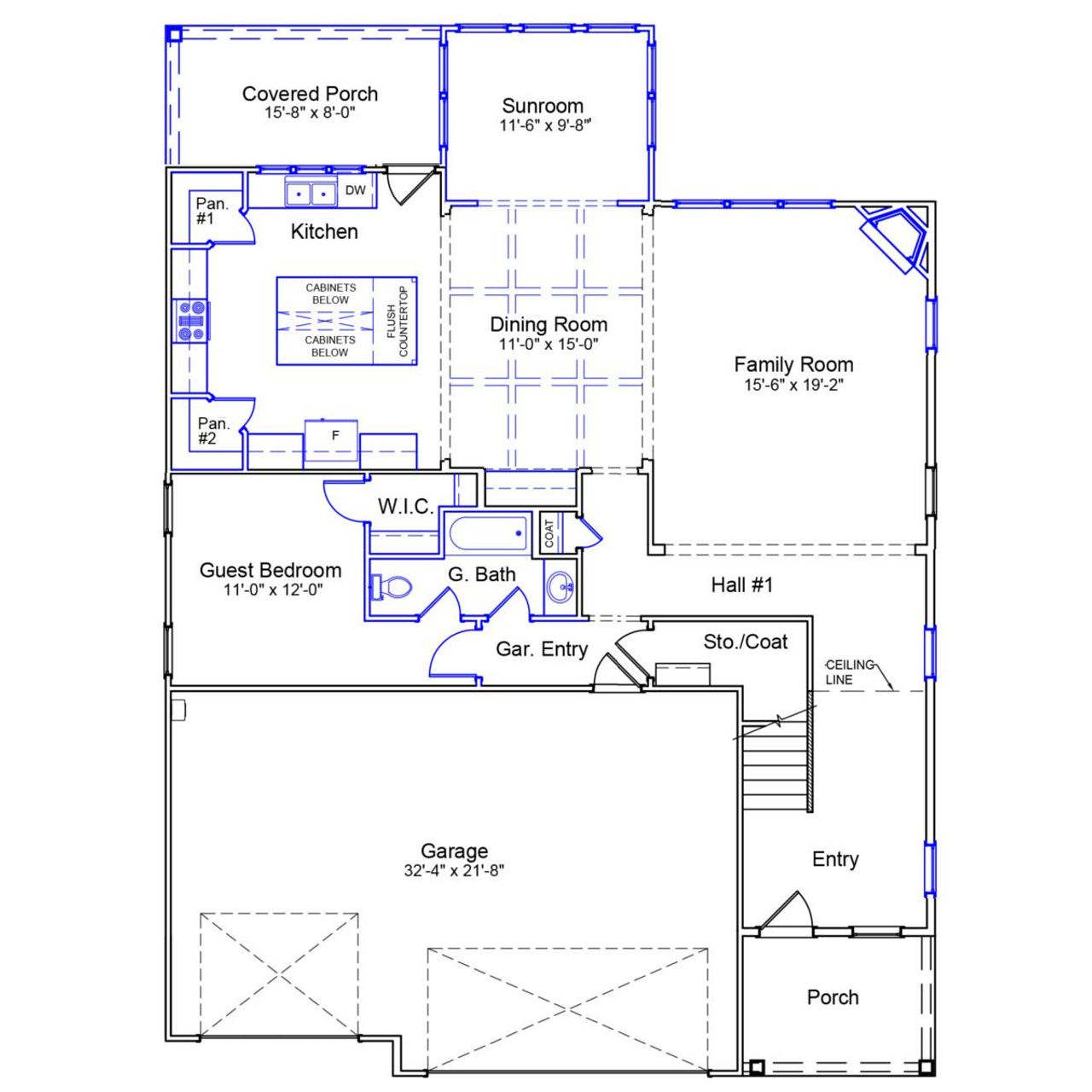 2D floor plan layout of this home in Arcadia, Myrtle Beach, SC (Image 2).