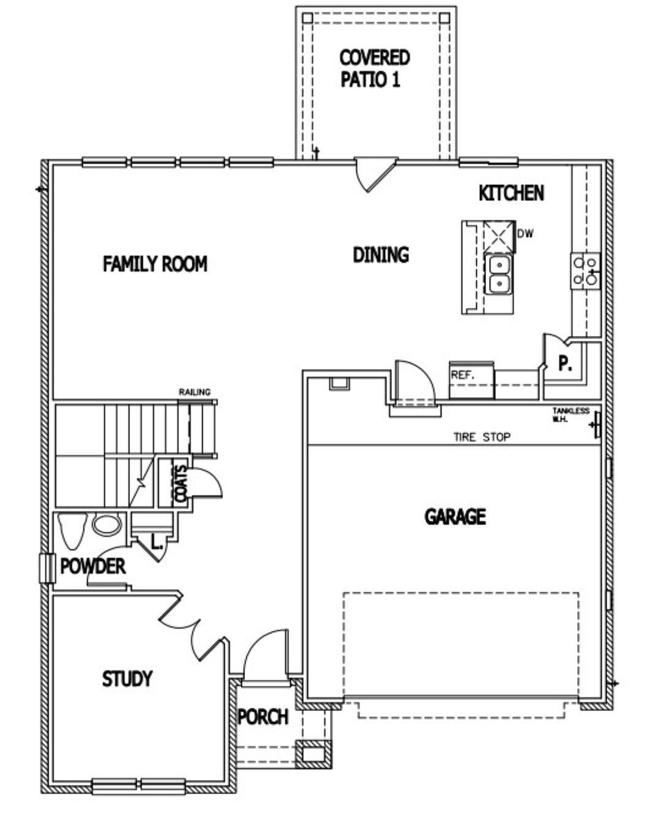 2D floor plan layout of this home in Park Hill Commons, San Antonio, TX (Image 2).