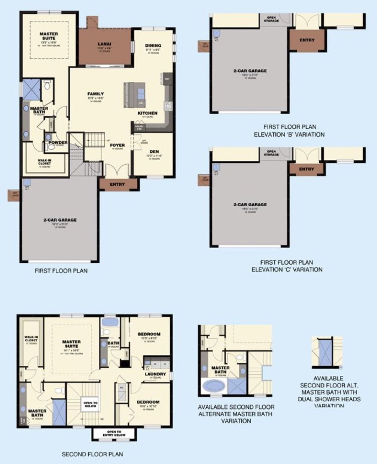 2D floor plan layout for the Sycamore Grand by Minto Communities in Westlake, Westlake, FL (Image 2).