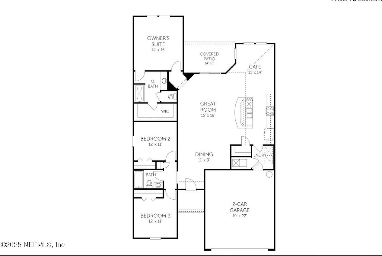 2D floor plan layout of this home in , Jacksonville, FL (Image 2).