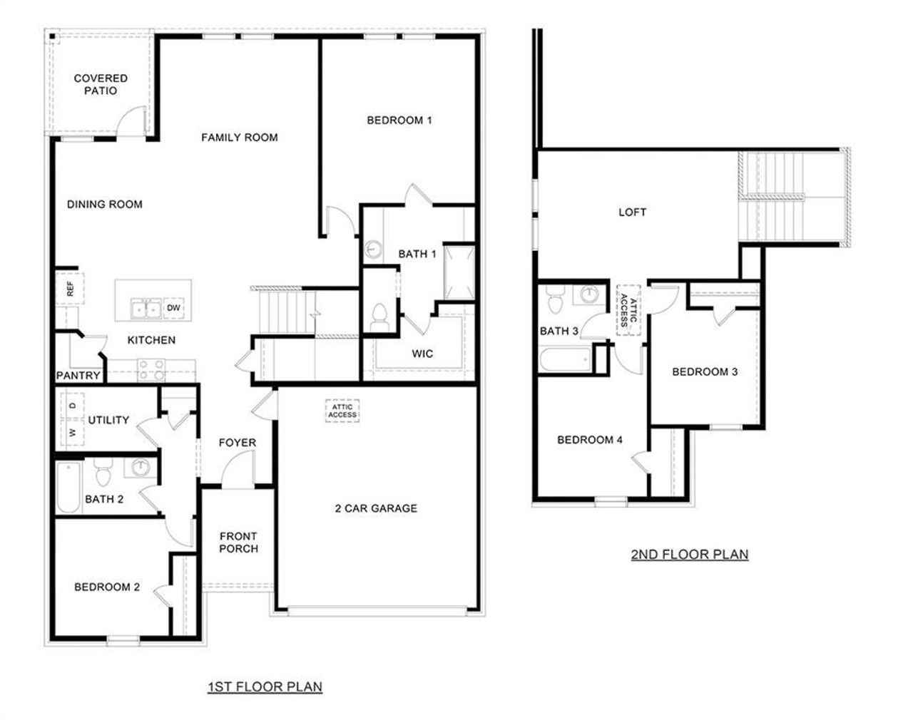 2D floor plan layout of this home in Frontier Pointe, Princeton, TX (Image 2).