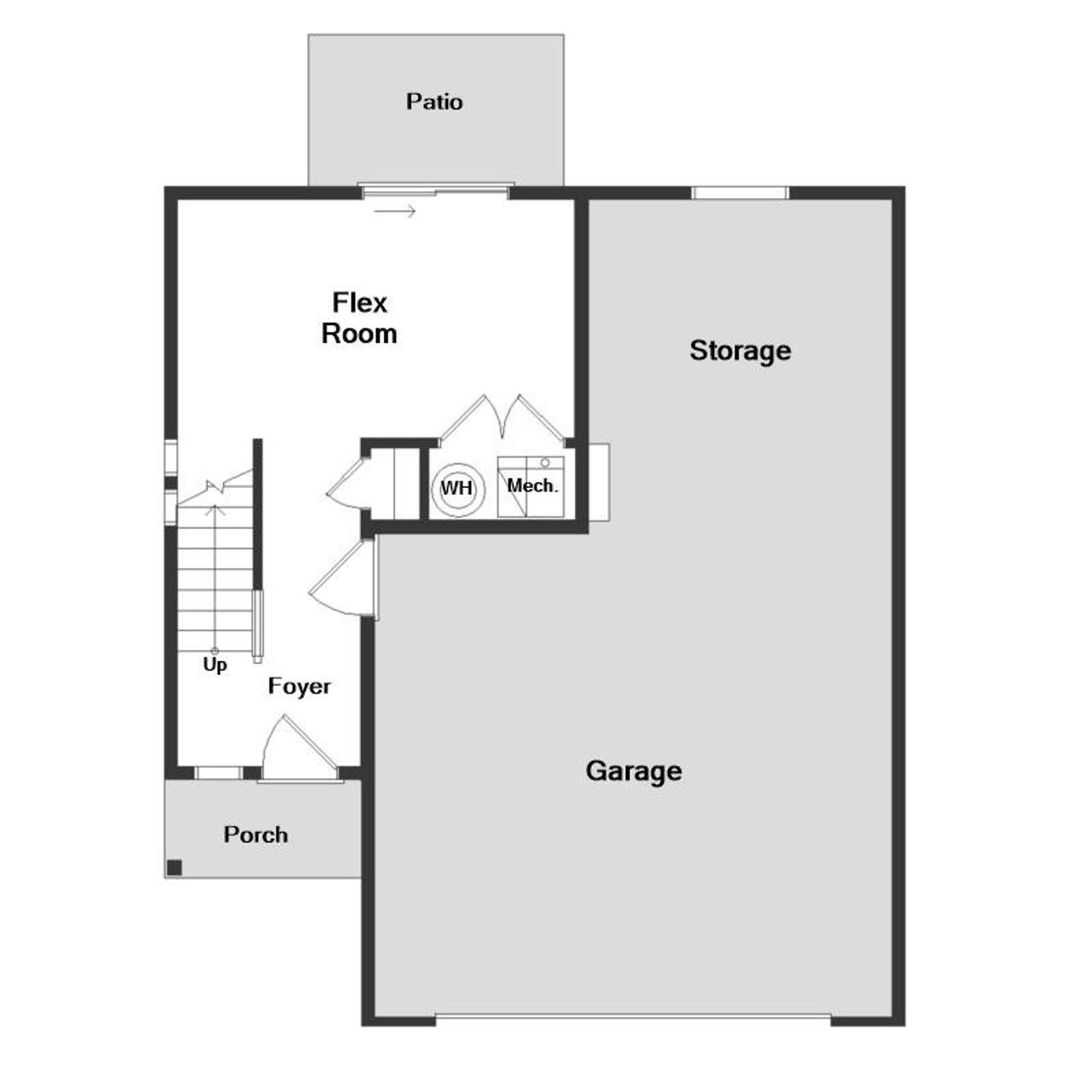 2D floor plan layout for the Belgian by Oakwood Homes Co in Muegge Farms, Bennett, CO (Image 2).