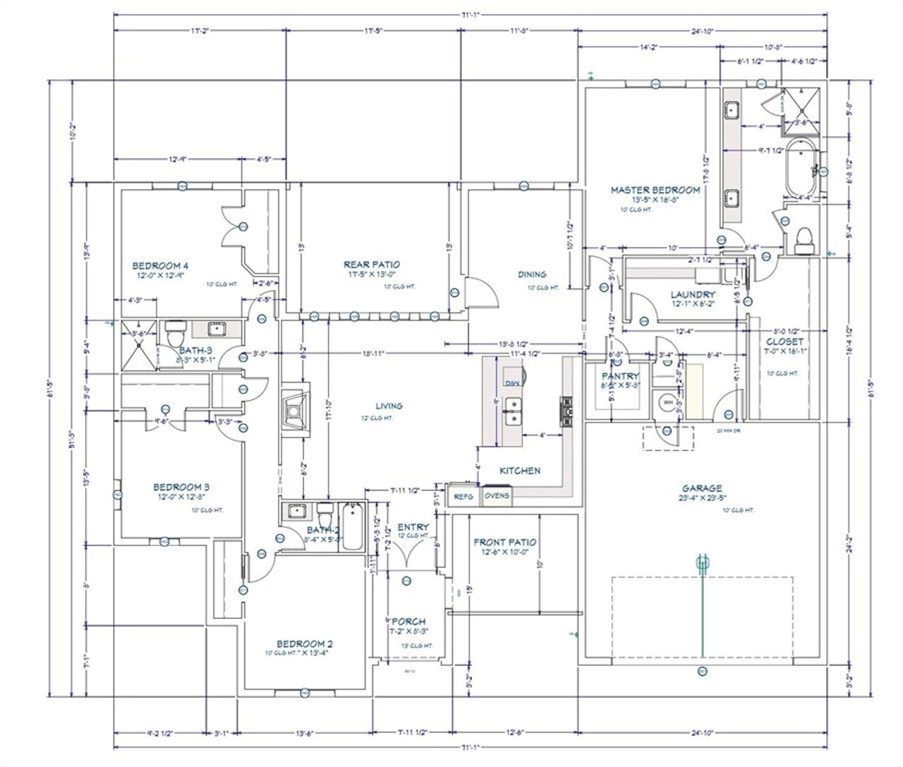 2D floor plan layout of this home in , Hewitt, TX (Image 2).