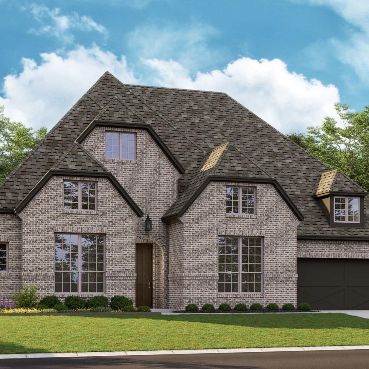 Front exterior of a new home in StarView, Prosper, TX, highlighting curb appeal (Image 2).
