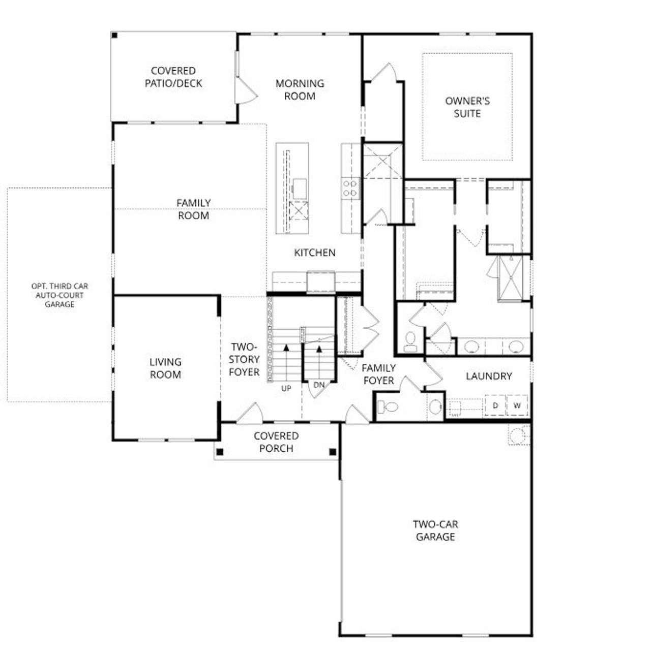 2D floor plan layout for the Margot by Fischer Homes in Veranda Manor, Kennesaw, GA (Image 2).