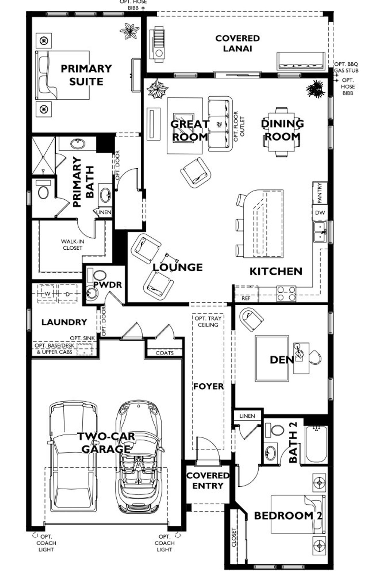 2D floor plan layout of this home in Ocala Preserve, Ocala, FL (Image 2).