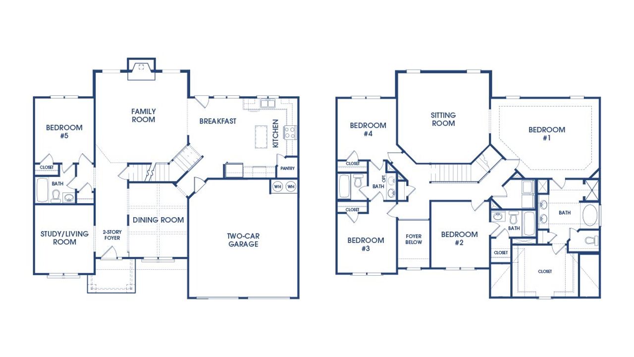 2D floor plan layout of this home in Independence, Loganville, GA (Image 2).