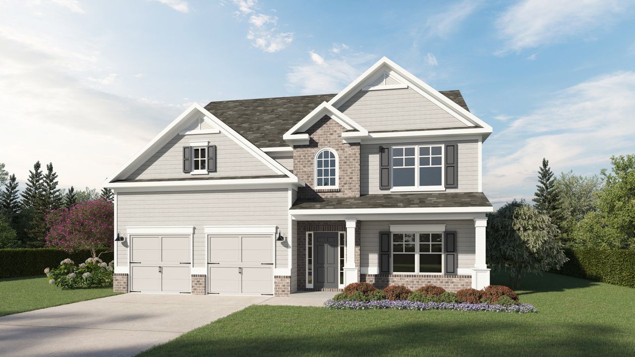 Representative exterior photo of a completed home built from the Hampton by Kerley Family Homes in Carter Grove, Cartersville, GA (Image 2).