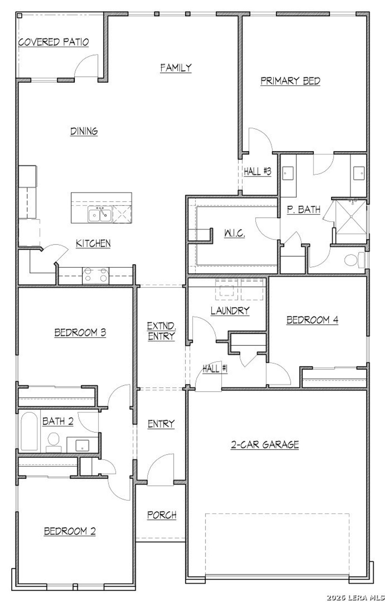 2D floor plan layout of this home in The Woodlands, Mico, TX (Image 2).