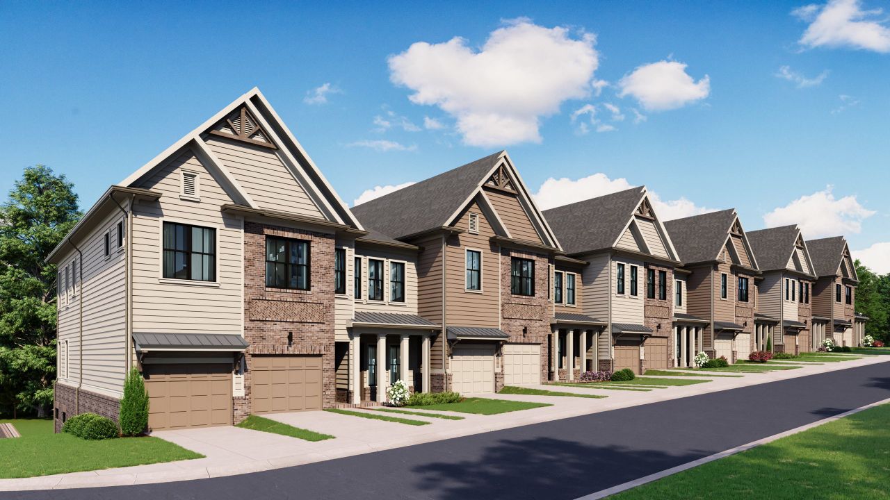 Representative exterior photo of a completed home built from the The Avery by The Providence Group in Waterside Condos, Peachtree Corners, GA (Image 2).