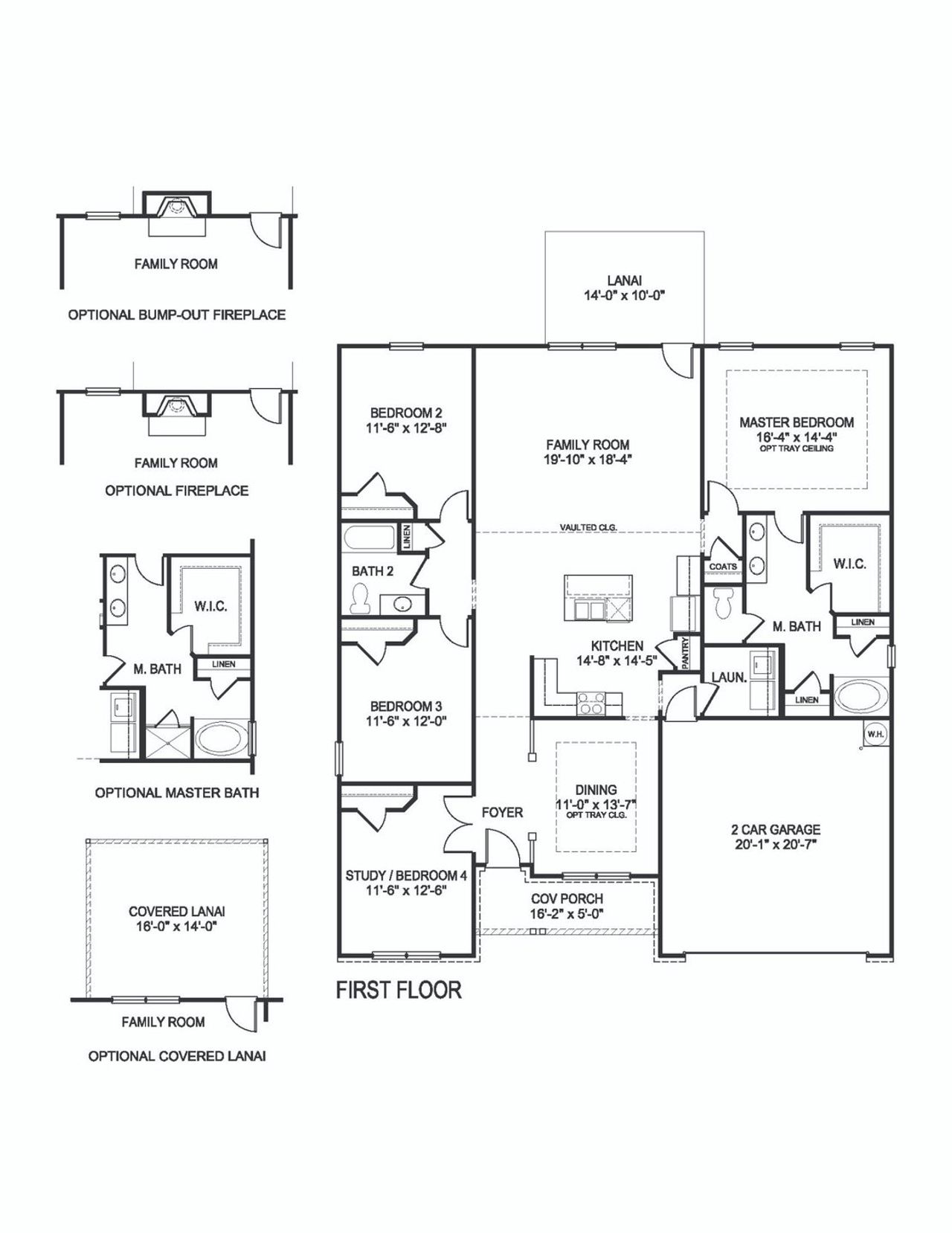 2D floor plan layout of this home in Scarlett Place, Bowdon, GA (Image 2).