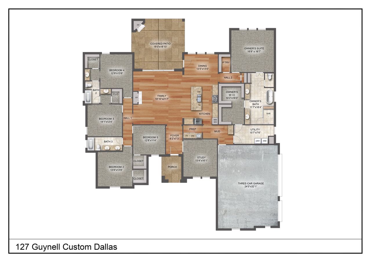 2D floor plan layout of this home in Overton Oaks, Paradise, TX (Image 2). 2D floor plan layout of this home in Overton Oaks, Paradise, TX (Image 2).