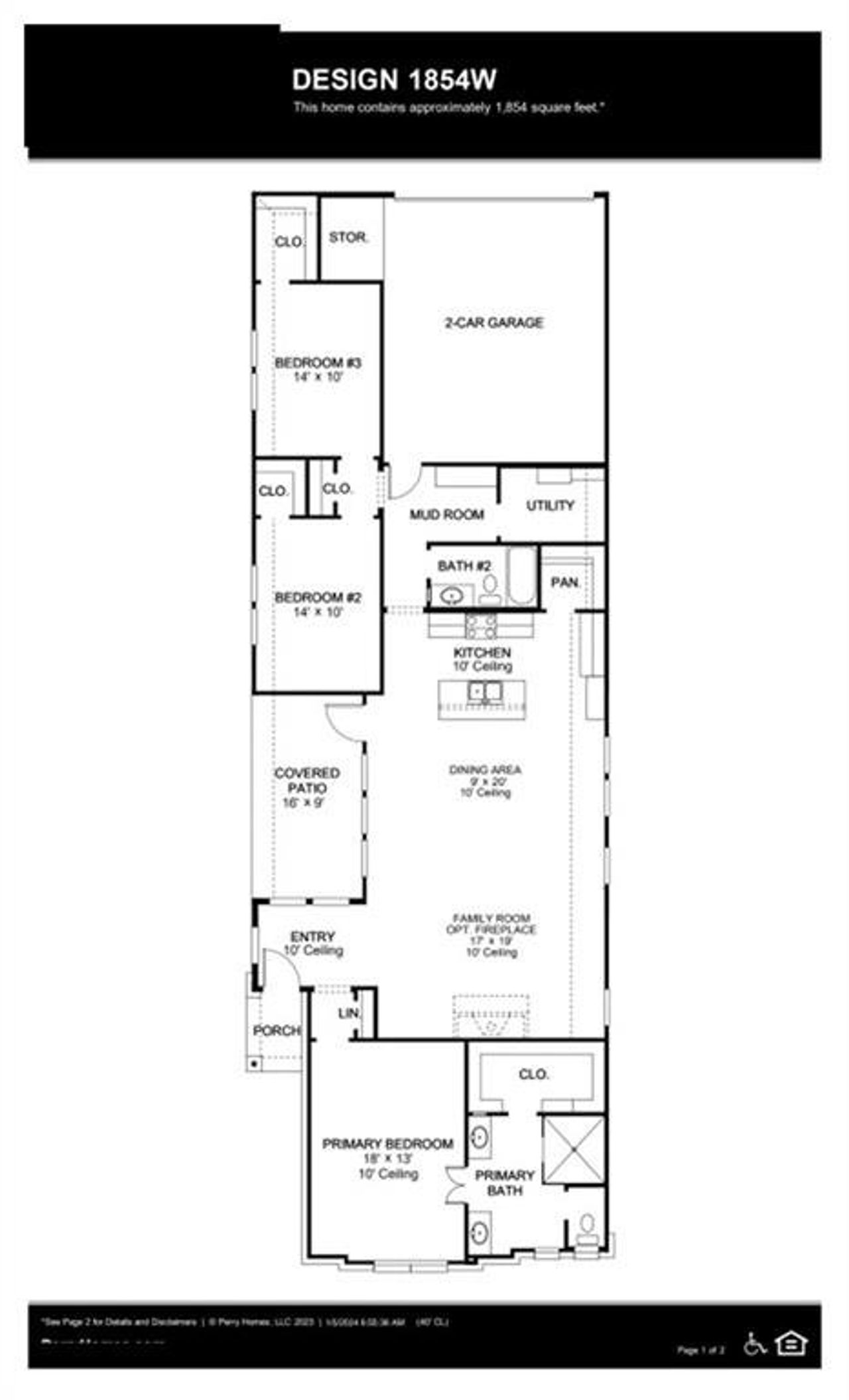 2D floor plan layout of this home in Avondale 40', Fate, TX (Image 2). 2D floor plan layout of this home in Avondale 40', Fate, TX (Image 2).