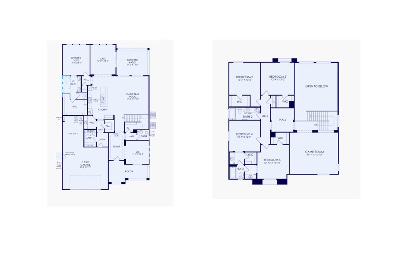 2D floor plan layout of this home in Aloravita, Peoria, AZ (Image 2).