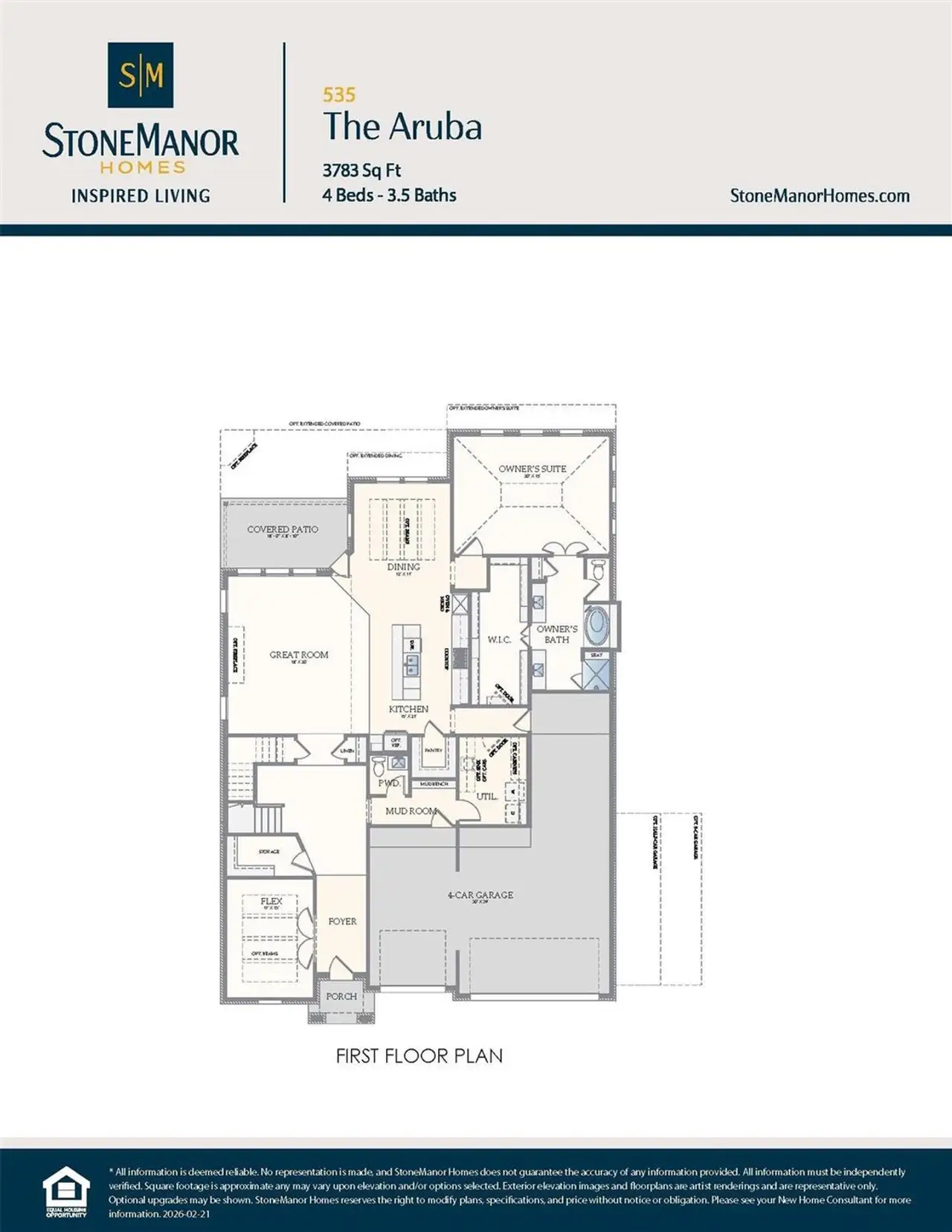 2D floor plan layout of this home in , Rosharon, TX (Image 2).