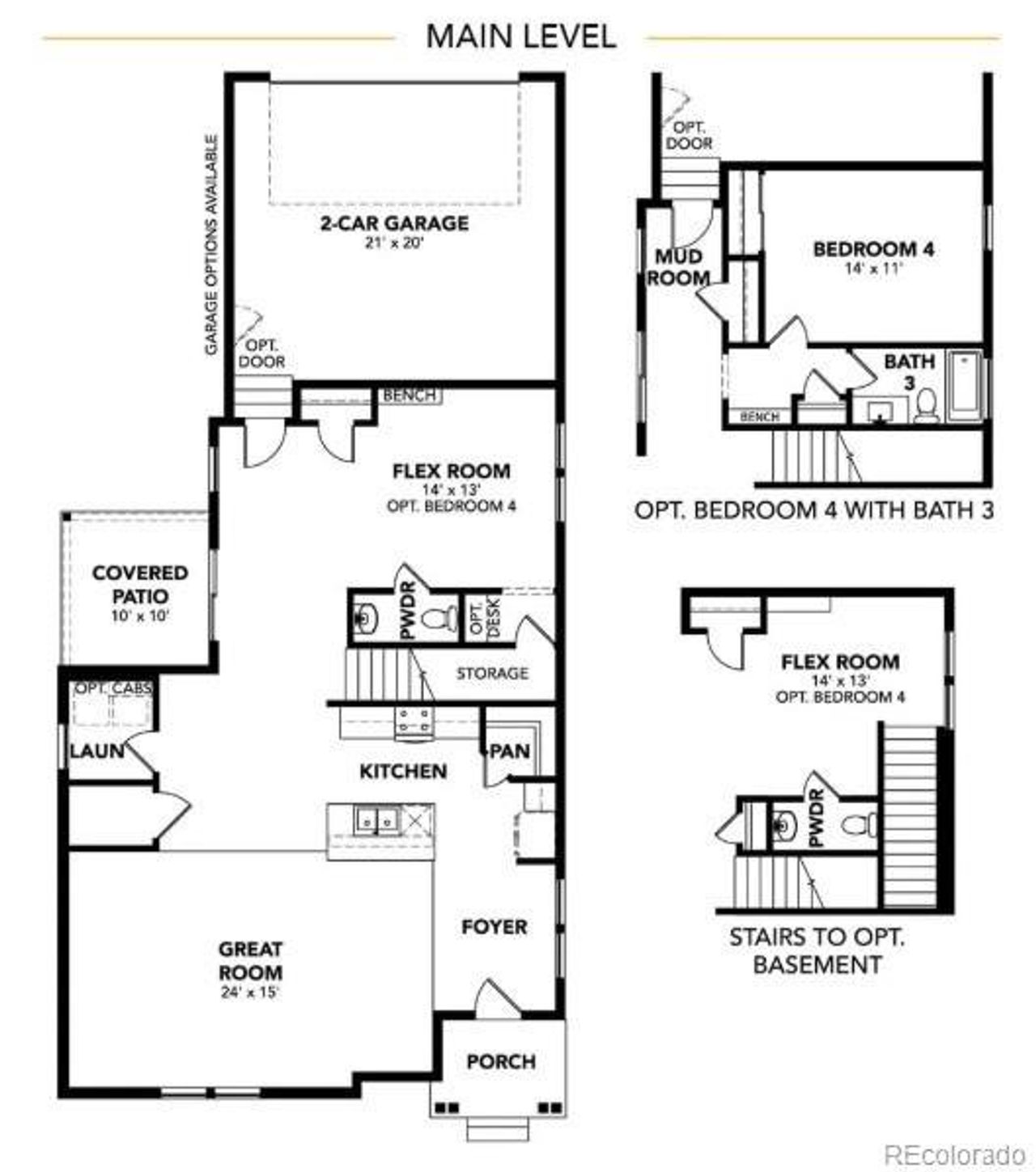 2D floor plan layout of this home in Windler Single Family Homes, Aurora, CO (Image 2).