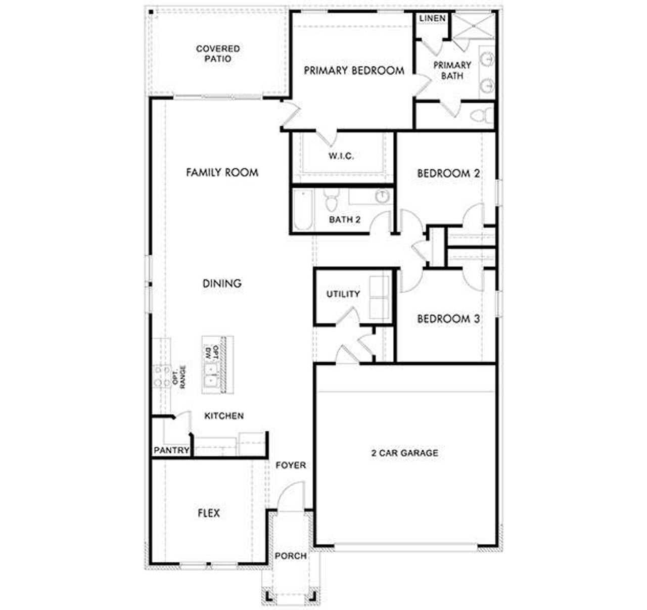 2D floor plan layout of this home in Eastridge - Signature Series, McKinney, TX (Image 2).