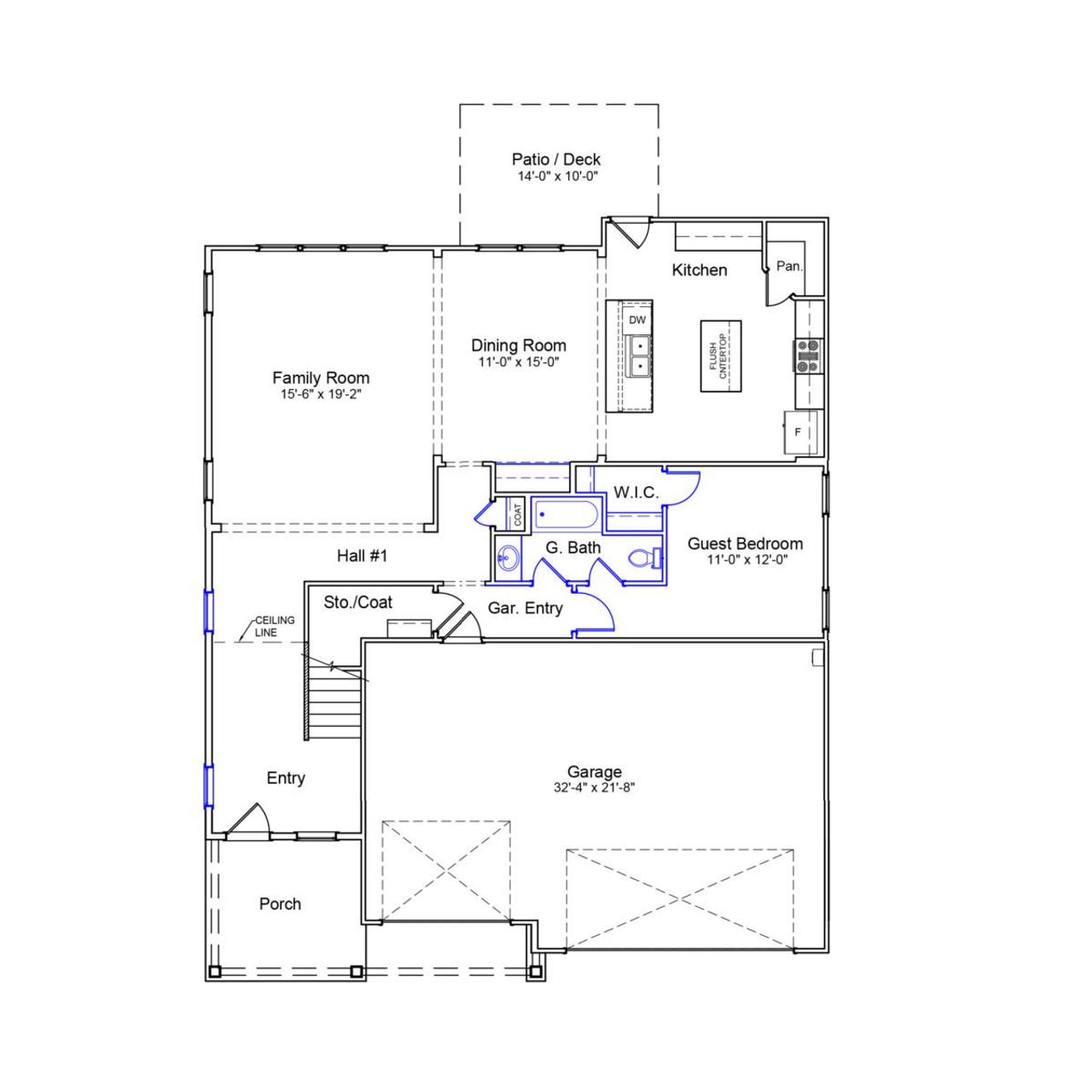 2D floor plan layout of this home in Rogers Spring, Graham, NC (Image 2).