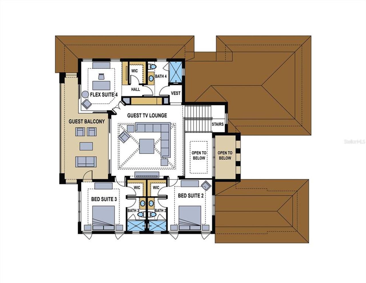 2D floor plan layout of this home in , Sarasota, FL (Image 2).