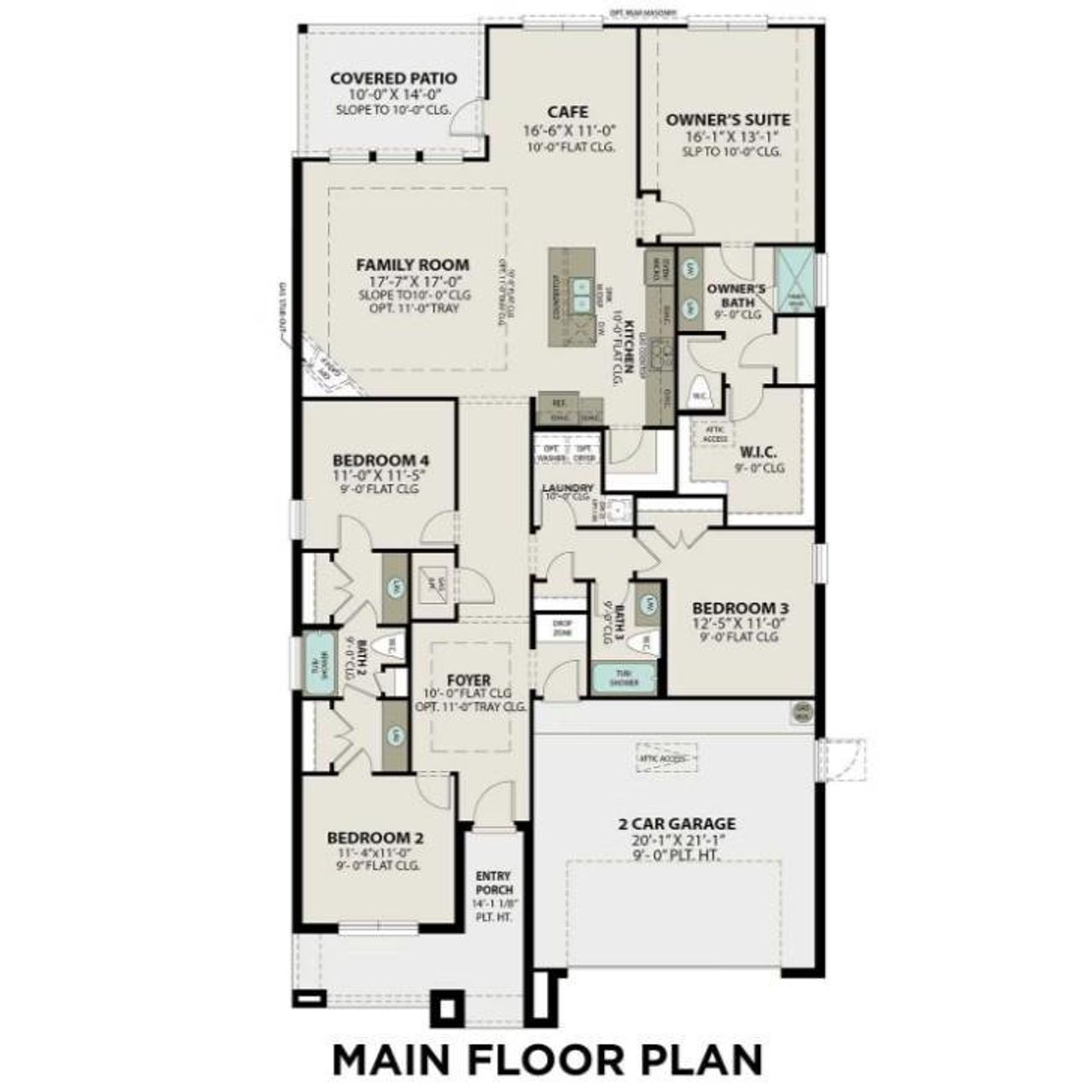 2D floor plan layout of this home in Windmill Estates, Magnolia, TX (Image 2).
