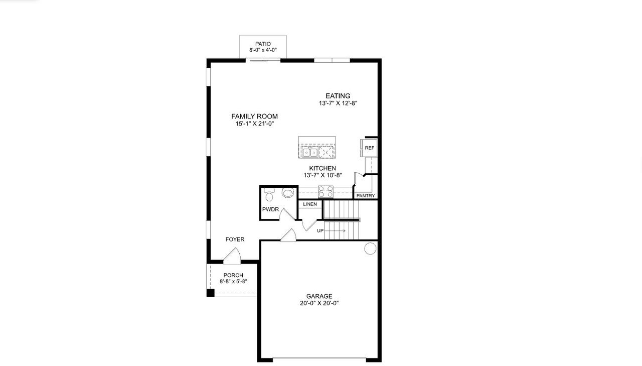 2D floor plan layout of this home in Country Club Estates, Palm Bay, FL (Image 2).