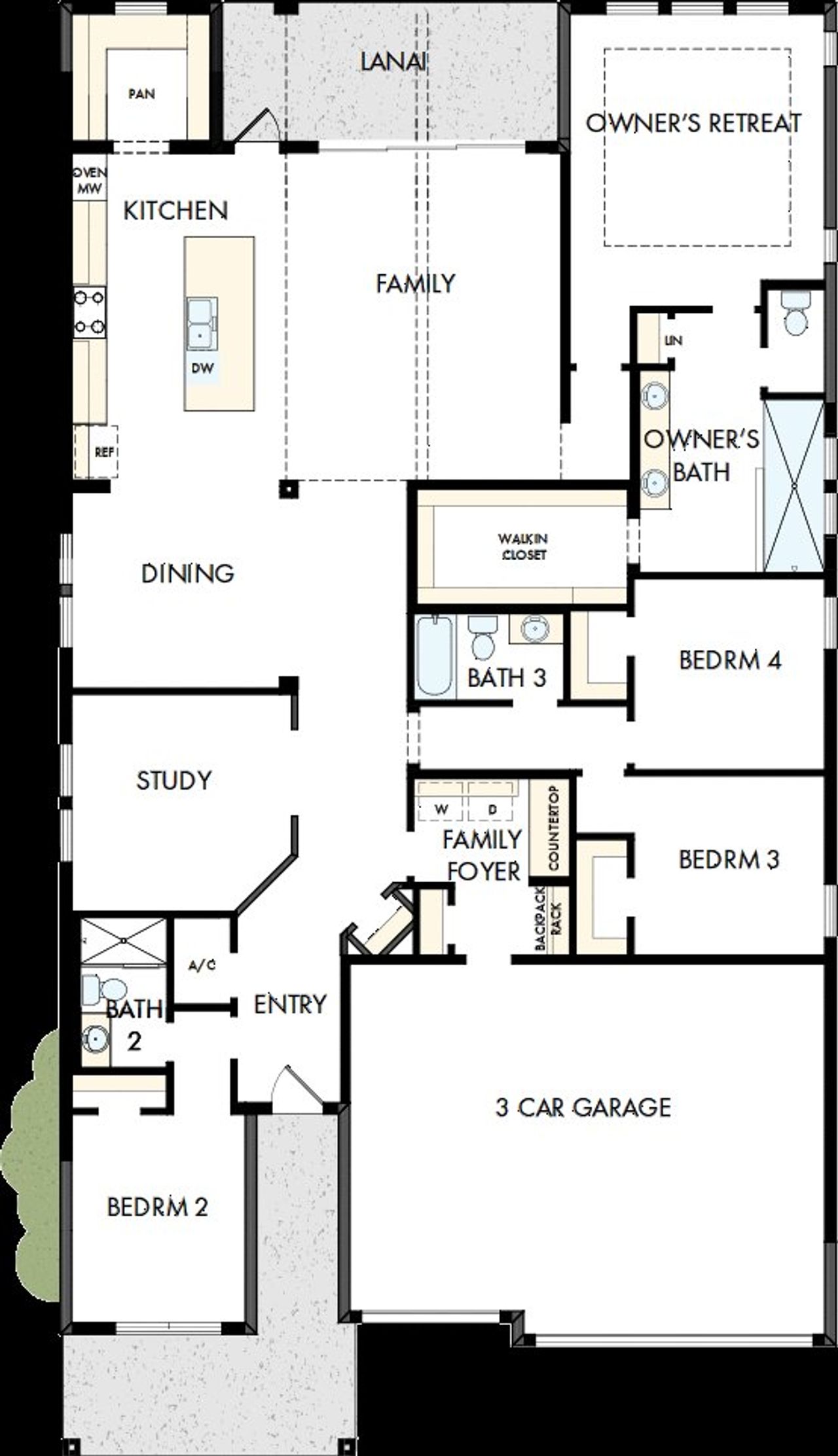 2D floor plan layout of this home in Soleta at Starkey Ranch – Executive Series, Odessa, FL (Image 2). 2D floor plan layout of this home in Soleta at Starkey Ranch – Executive Series, Odessa, FL (Image 2).