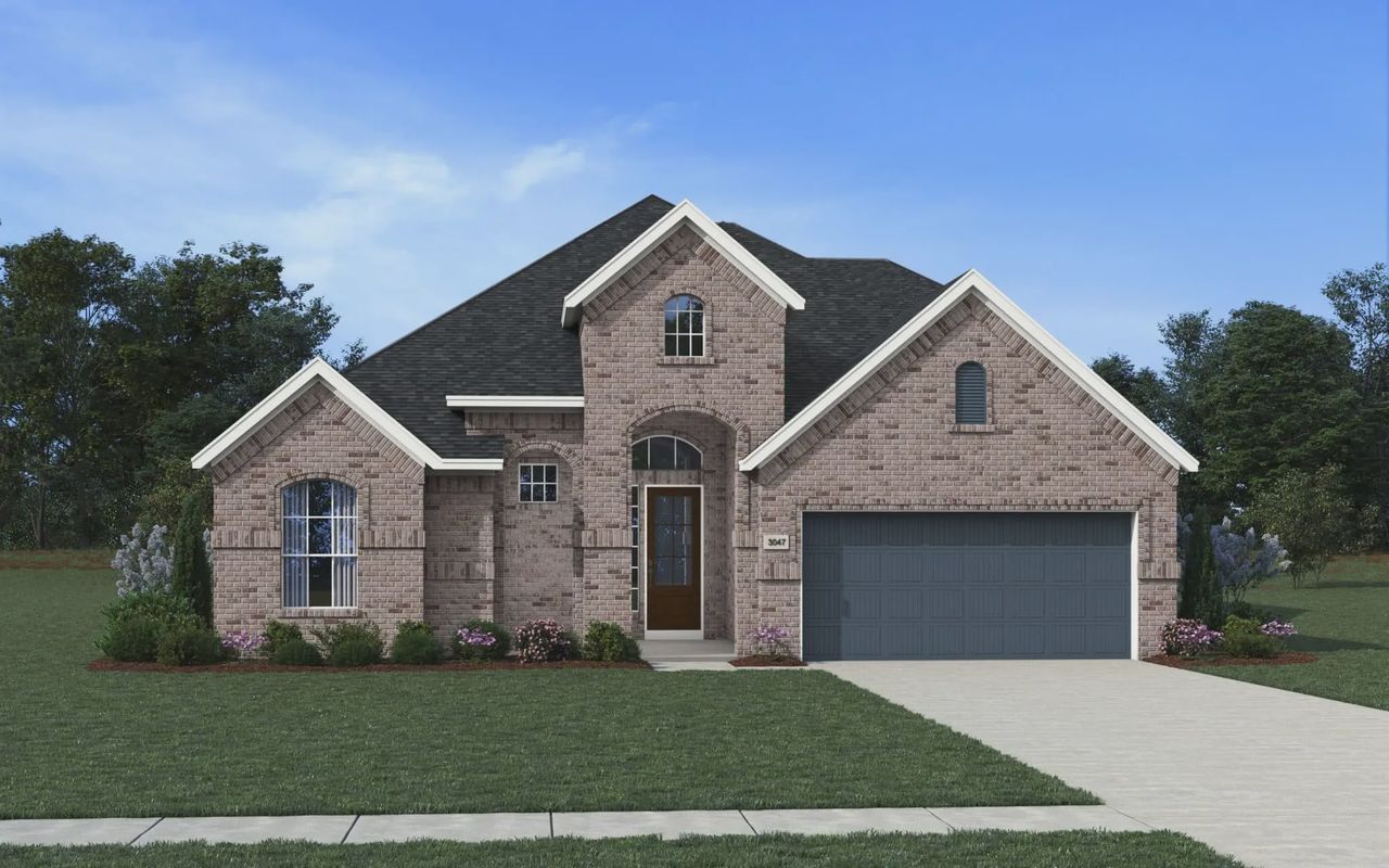 Representative exterior photo of a completed home built from the Olivia by Chesmar Homes in Esperanza 60's, Boerne, TX (Image 2).
