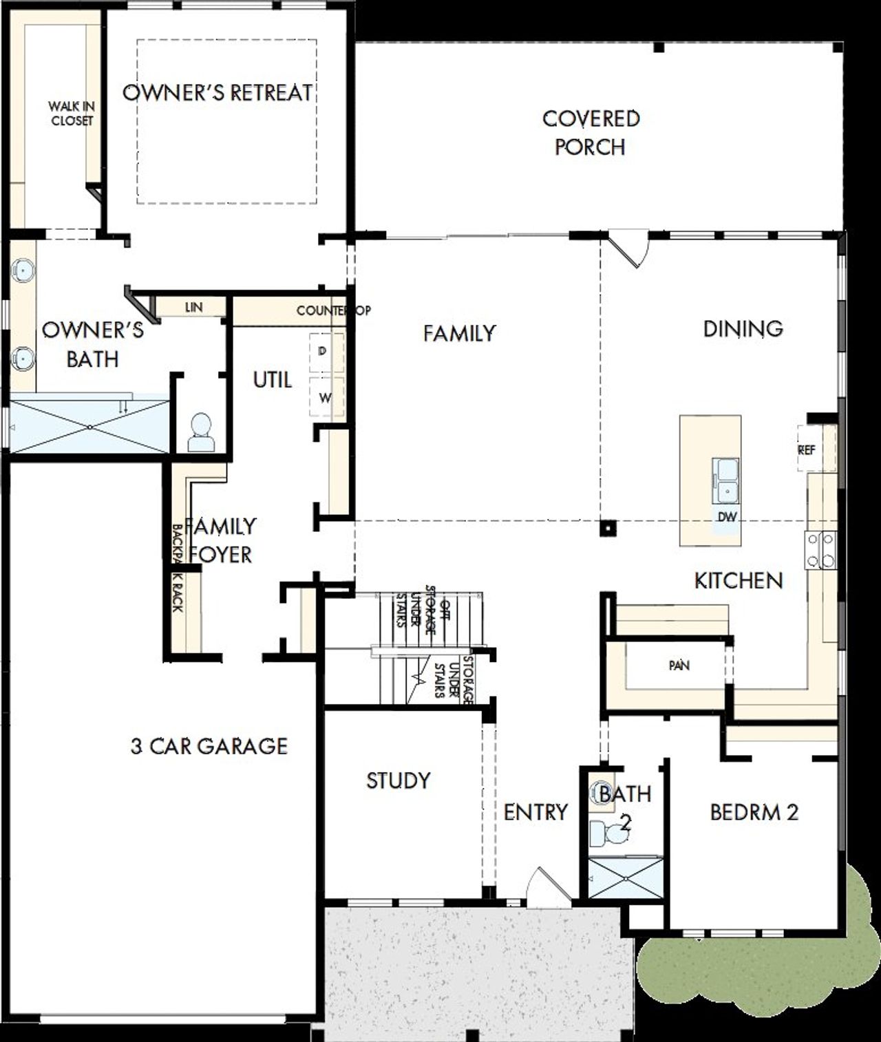 2D floor plan layout of this home in Discover Series – Signature, Charleston, SC (Image 2).